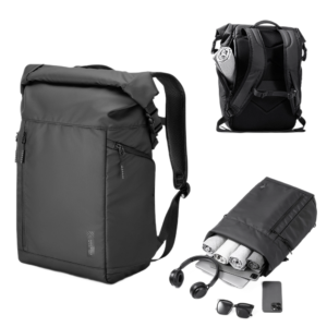 roll top travel backpack with large capacity for clothes and daily essentials