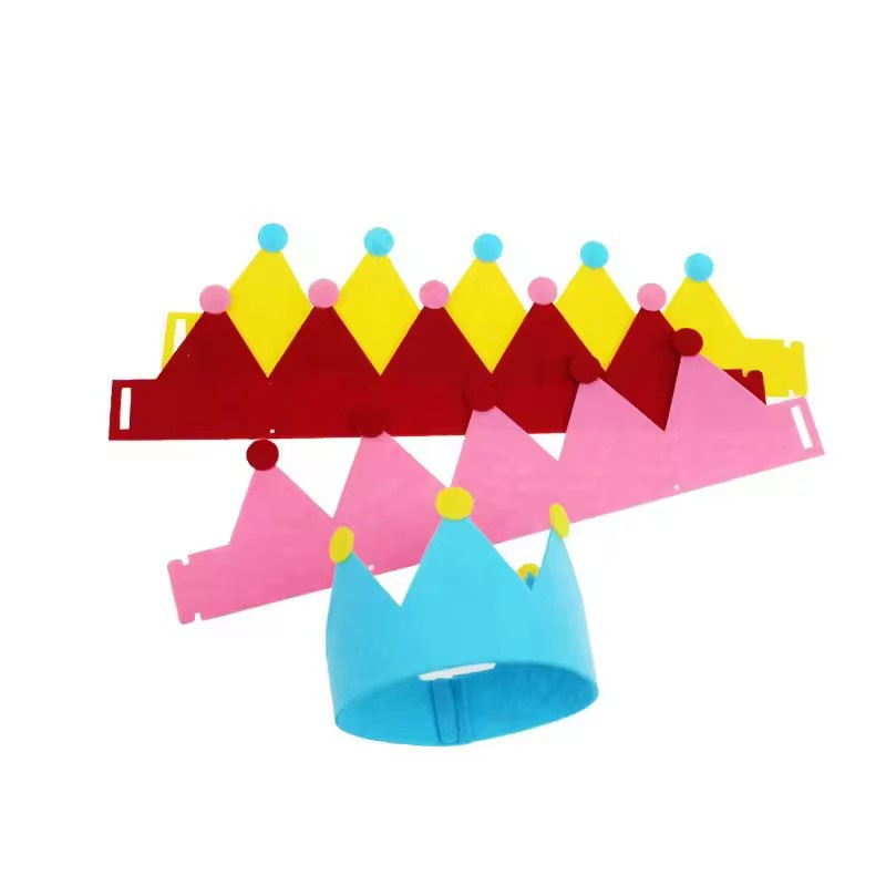 Felt Birthday Crown Party Hat felt birthday crown headband with soft material for party accessories
