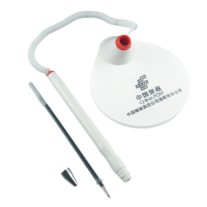 counter pen with stand and chain for office reception and public use