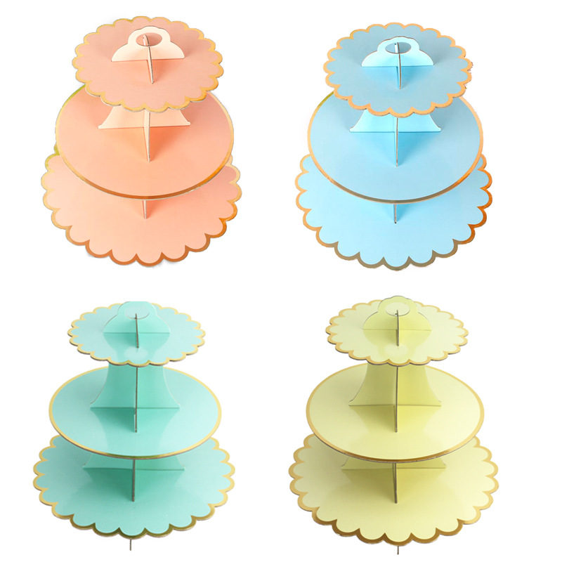 Party 3 Tier Paper Dessert Stand cupcake dessert display stand for party sweets and table decoration setup