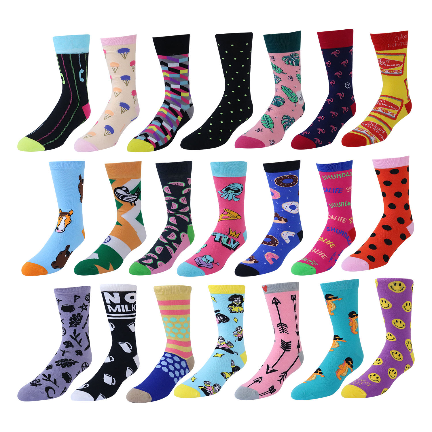 Sublimation Sock Printing custom patterned socks with colorful designs for casual wear and promotional gifts