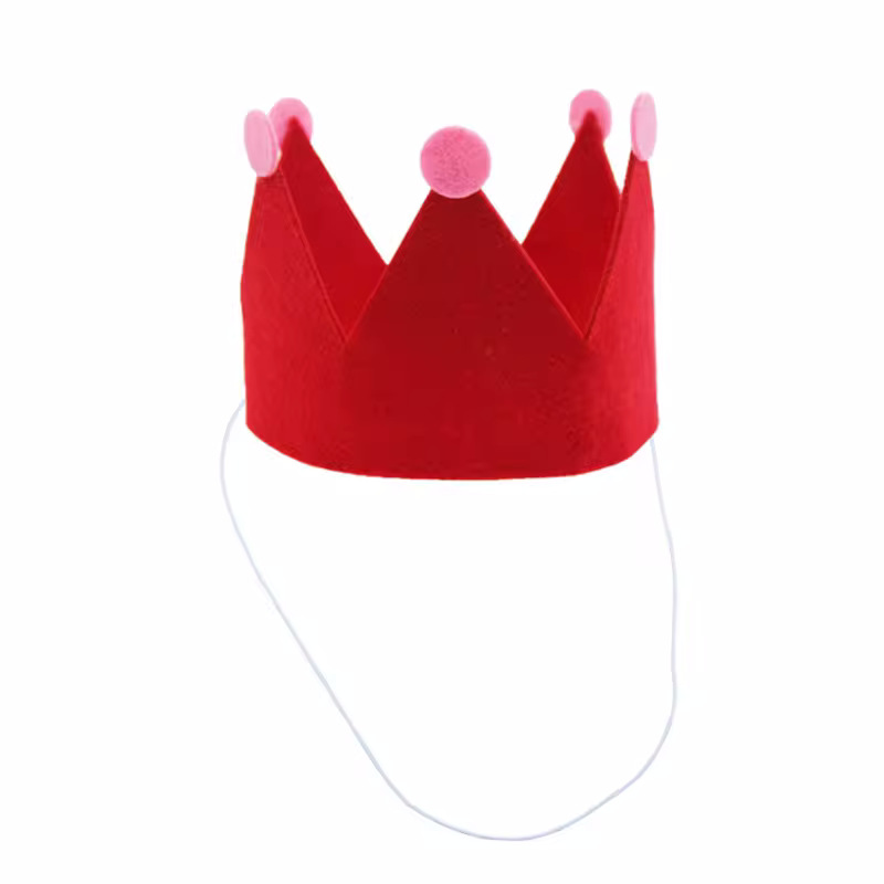Felt Birthday Crown Party Hat colorful party crown hat for birthday celebrations and kids event decorations