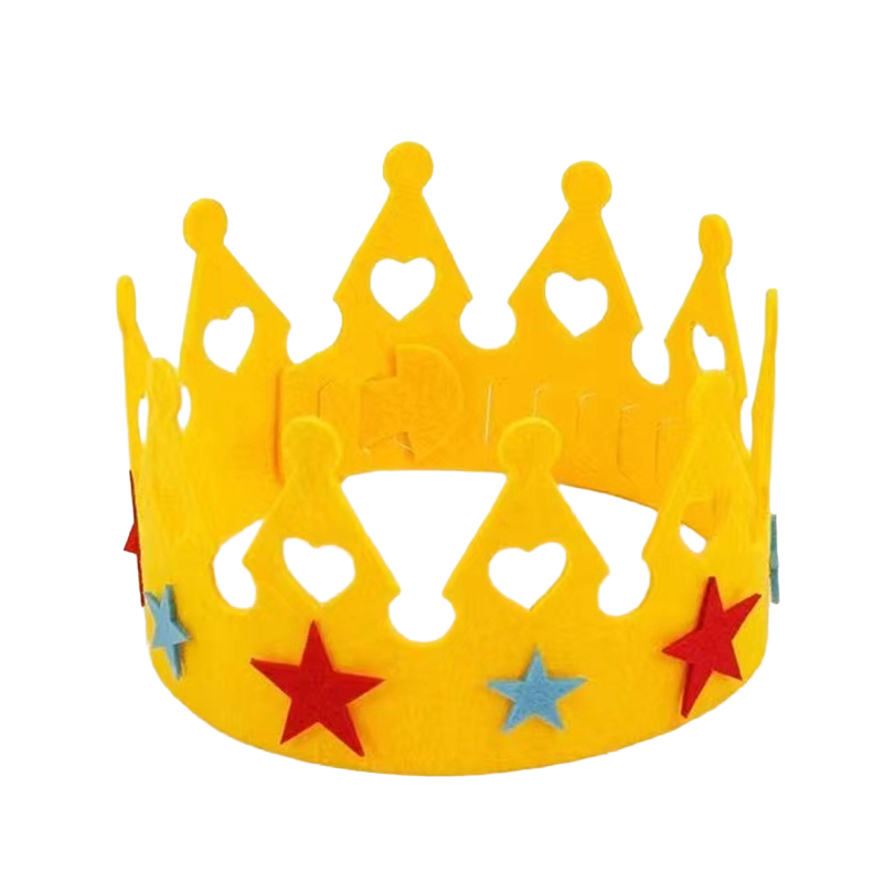 Felt Birthday Crown Party Hat kids party crown decoration for themed events and celebration costumes