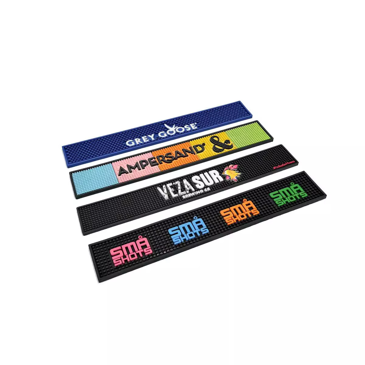 PVC Bar Mat with Logo Custom printed bar runners with vibrant logo designs for beverage promotions
