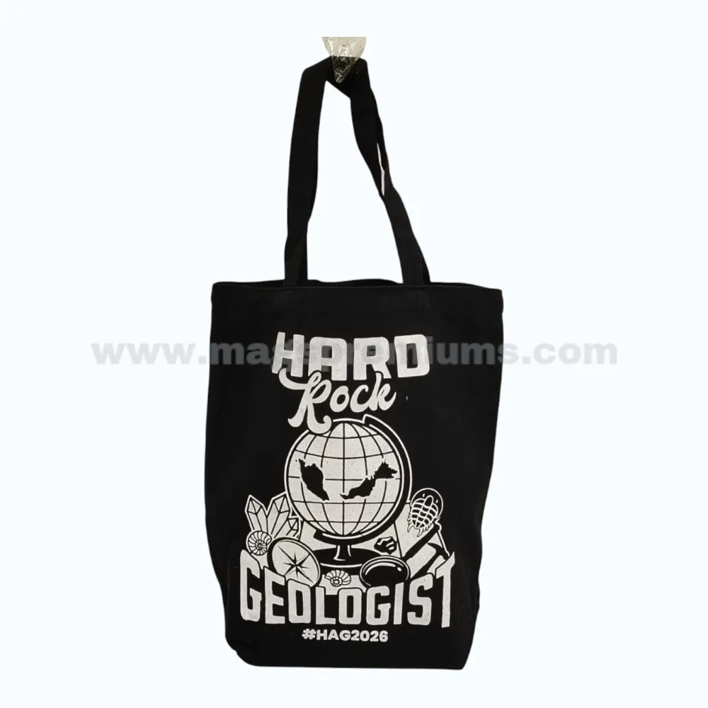 10oz Canvas Tote Bag Black canvas tote bag with custom printed graphic design and logo.