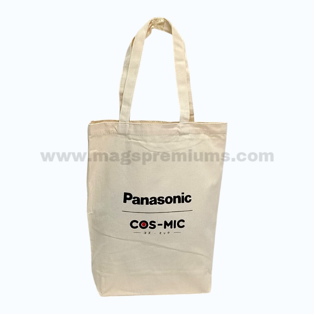 10oz Canvas Tote Bag Natural cotton tote bag with custom logo printing for promotional events.