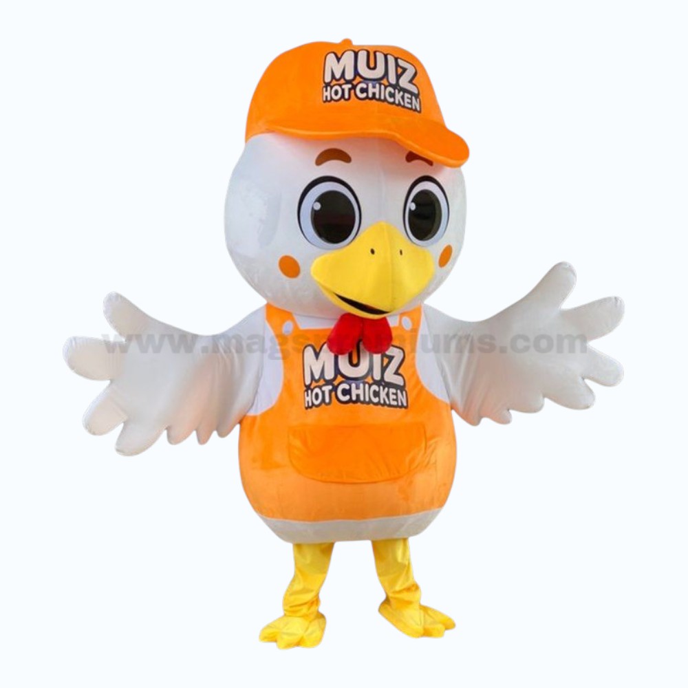 Mascot Costumes Custom chicken mascot costume with branded uniform
