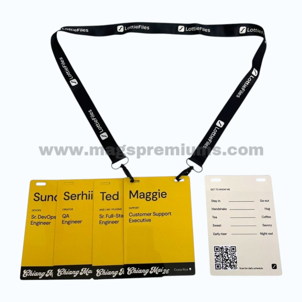 PVC Card Printing / ID Card Printing Custom conference name tags with printed lanyard and ID card