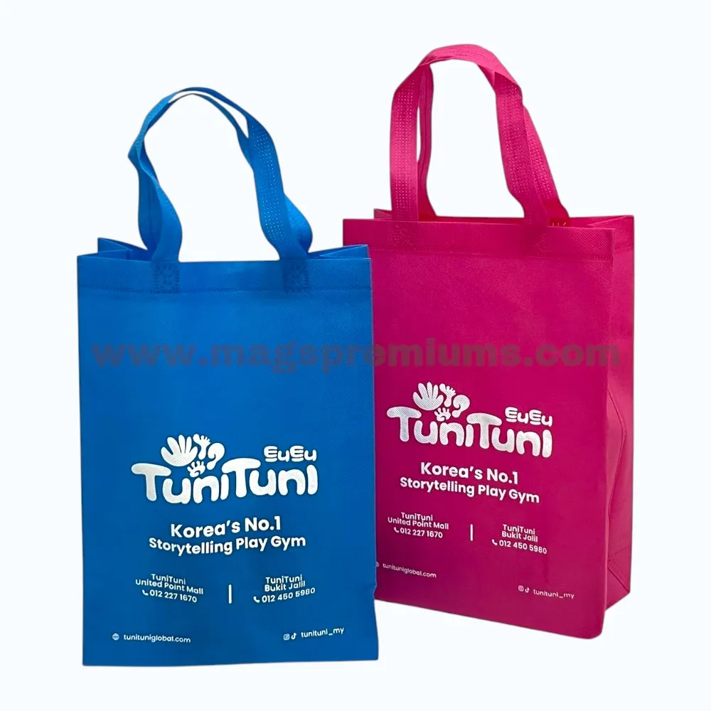 A4 Non Woven Bag - Ultrasonic Custom non woven shopping bags with full color logo printing