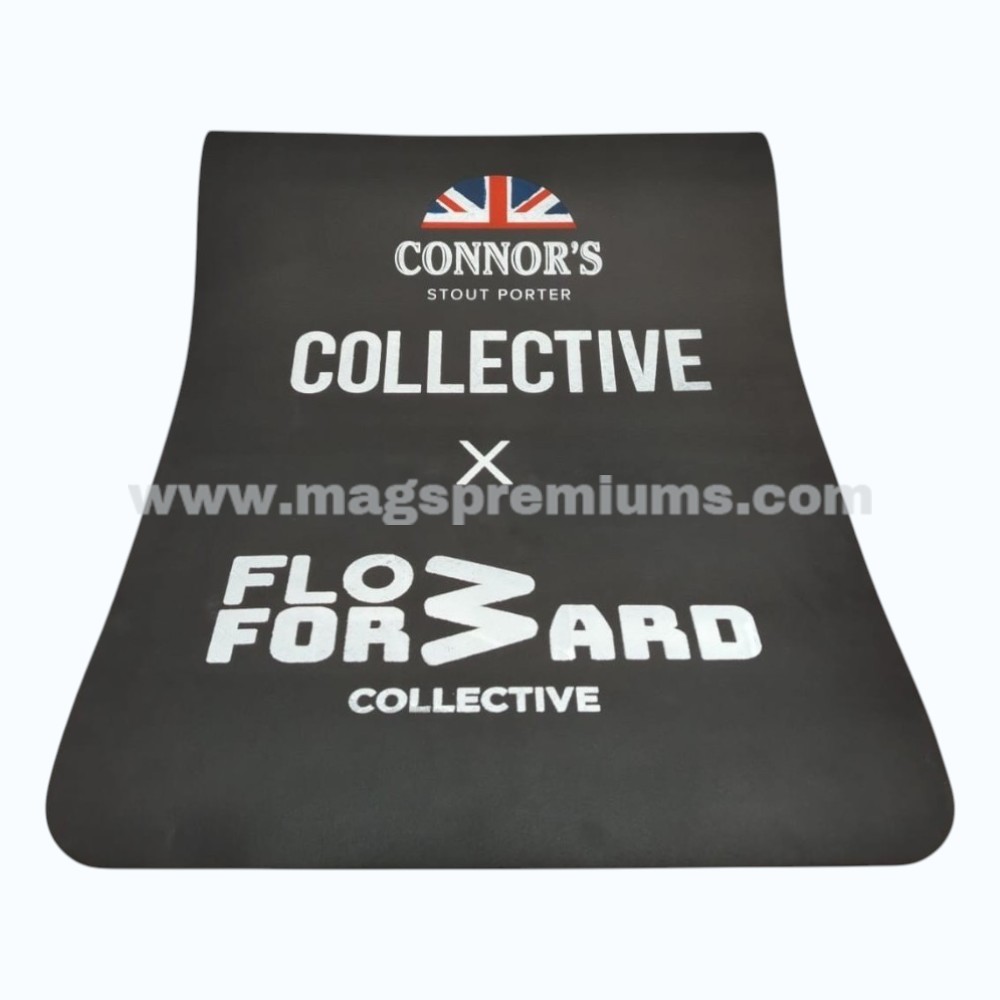 Yoga Mat Printing Custom yoga mat with printed branding for fitness and promotional events.