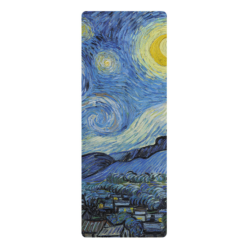 PU Yoga Mat Printing Custom PU yoga mat with Starry Night artwork and non slip surface
