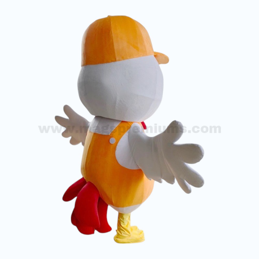 Mascot Costumes Side view of custom chicken mascot costume