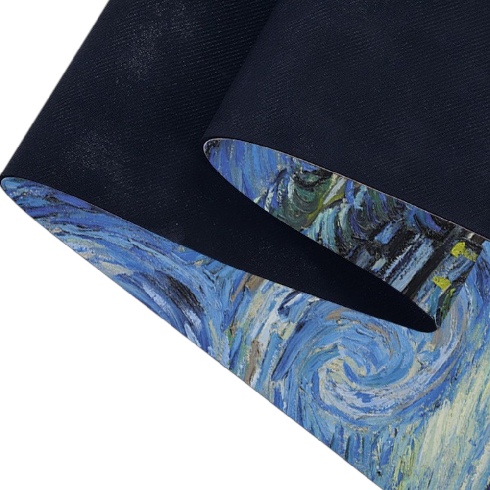 PU Yoga Mat Printing Premium PU yoga mat with textured natural rubber backing and full color printing