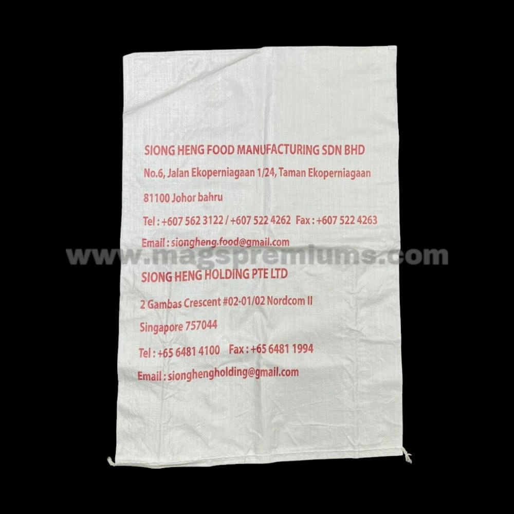 PP Sack Bag Custom woven polypropylene sack with company information printing