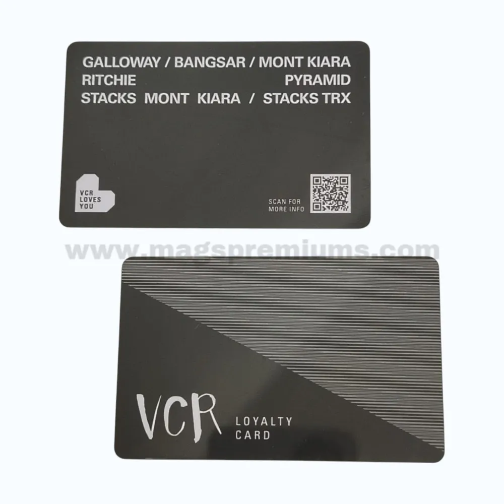 PVC Card Printing / ID Card Printing Custom PVC loyalty card with QR code and membership information printing.