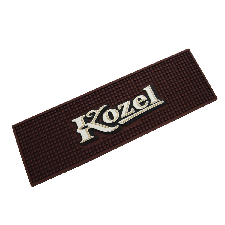 PVC Bar Mat with Logo Custom beer bar mat used for serving drinks and protecting countertops
