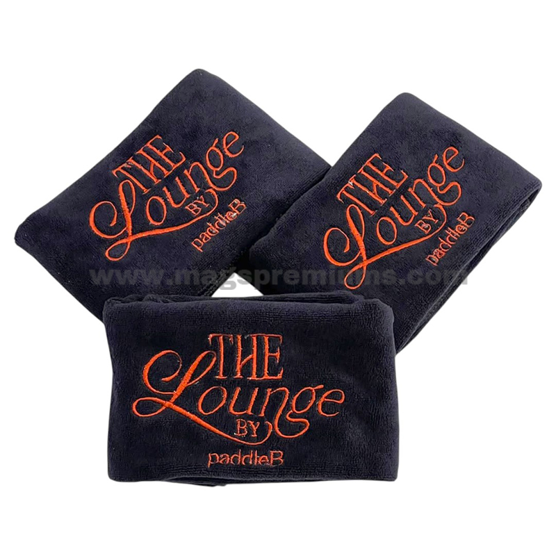 Salon Towel Soft embroidered towel featuring custom logo stitching for hotels, spas, corporate gifts and promotional events.
