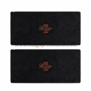 Salon Towel Large embroidered towel with custom logo centred on soft fabric for hotels, gyms and promotional merchandise.